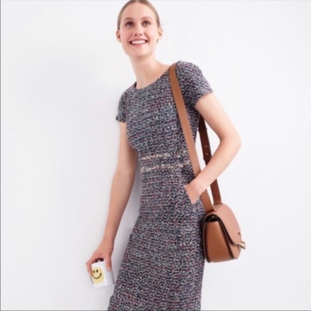 Jcrew tweed sheath dress